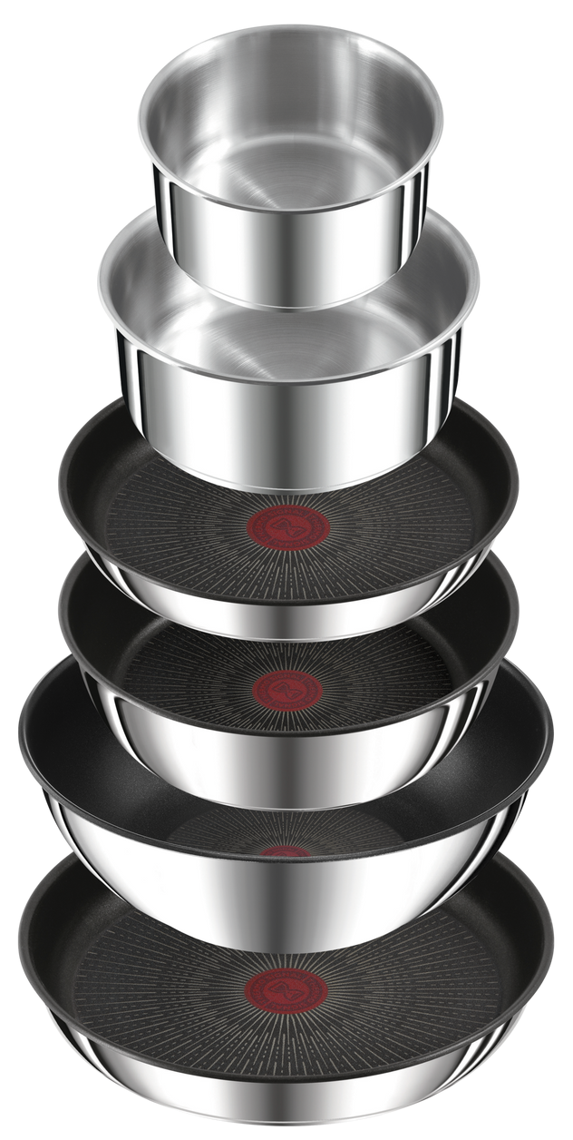 Ingenio Préférence, Inox + antiadhésif, Batterie de cuisine 13 pièces, Induction
