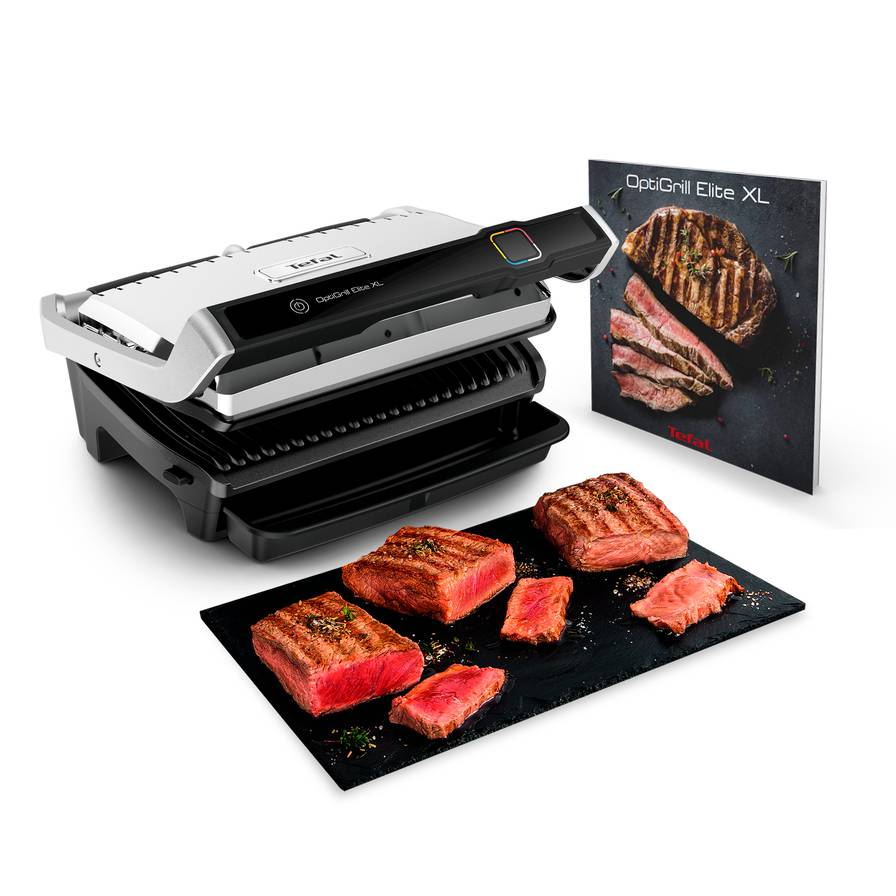 Optigrill Elite XL, grill intelligent, 16 programmes, mode manuel, fonction marquage, XL 8 personnes
